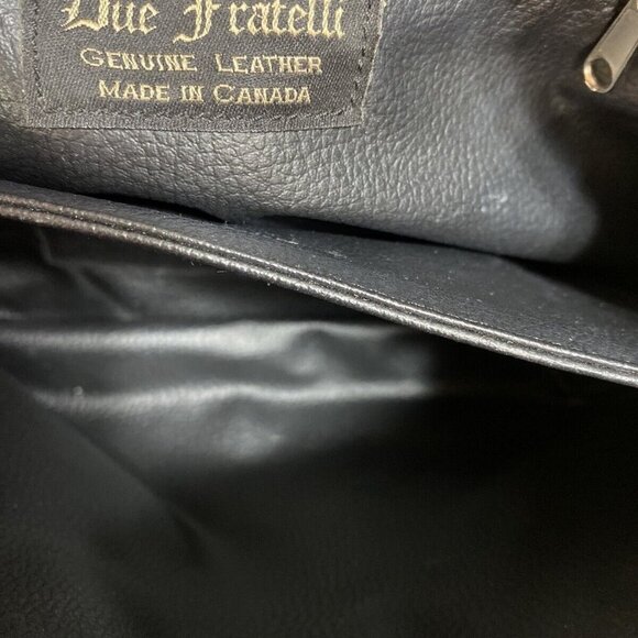 DUE FRATELLI Grey Snake Embossed Leather Women's Shoulder Bag - Picture 5 of 8